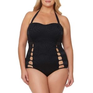NWT Jessica Simpson Swimsuit Black 2X